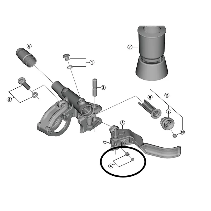 MTB XTR BL-M9120 DEORE XT BL-M8100 SLX M7100 BL-M7100 M6100 MT501 Hydraulic brake Lever axle fixing screw and cap Original Parts