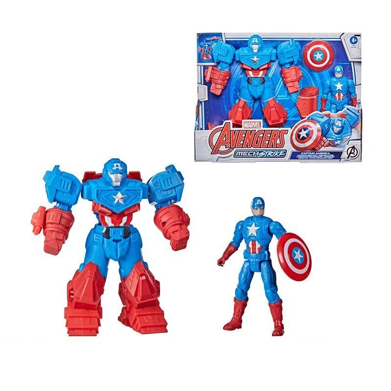 Hasbro Marvel Avengers Hero Battle Suit Character Captain America Iron Man Movable Model Hand Action Back To School Anime Toys