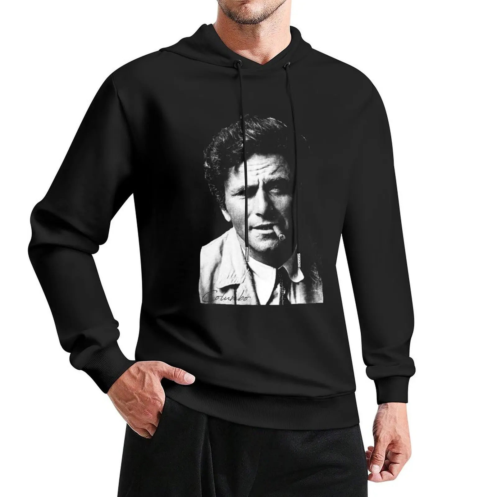 

Пуловер с капюшоном Columbo Portrait, эстетичная одежда, мужская одежда, мужская осенняя одежда, толстовка оверсайз