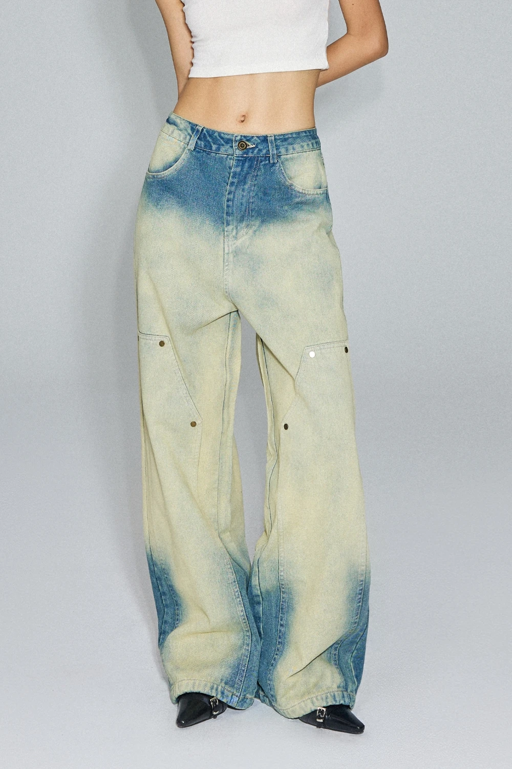 

Women's Casual Style Harajuku Y2K Wide Leg Jeans Vintage High Waist Loose Blue Pants 2024 Winter Female Baggy Denim Trouser