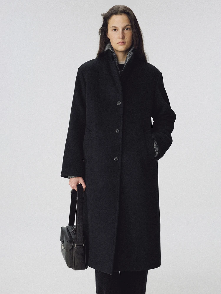 

Элегантное шерстяное пальто в корейском стиле, женская куртка с хлопковой подкладкой и лацканами, зимняя теплая куртка с высокой талией, прямого кроя, модная