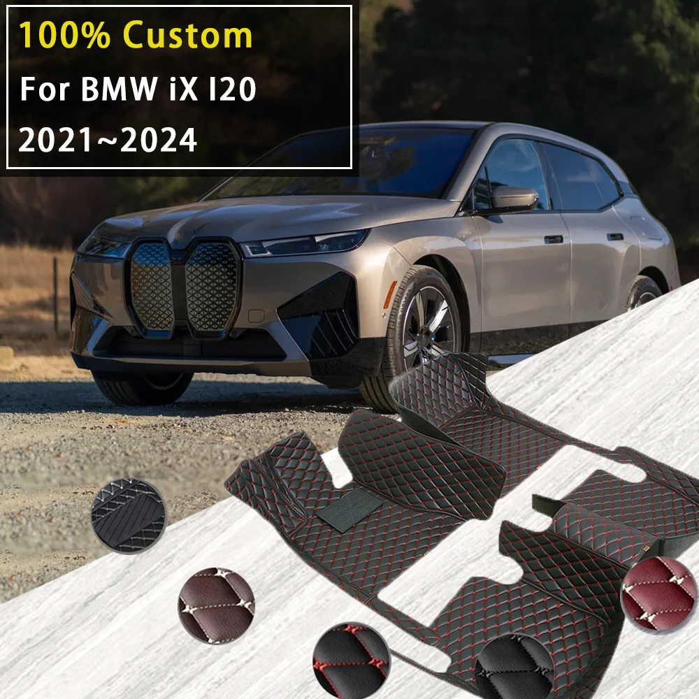 

Luxury Car Floor Mats For BMW iX I20 2021 2022 2023 2024 Waterproof Pads Foot Carpets Floor Covers Auto Interior Accessories