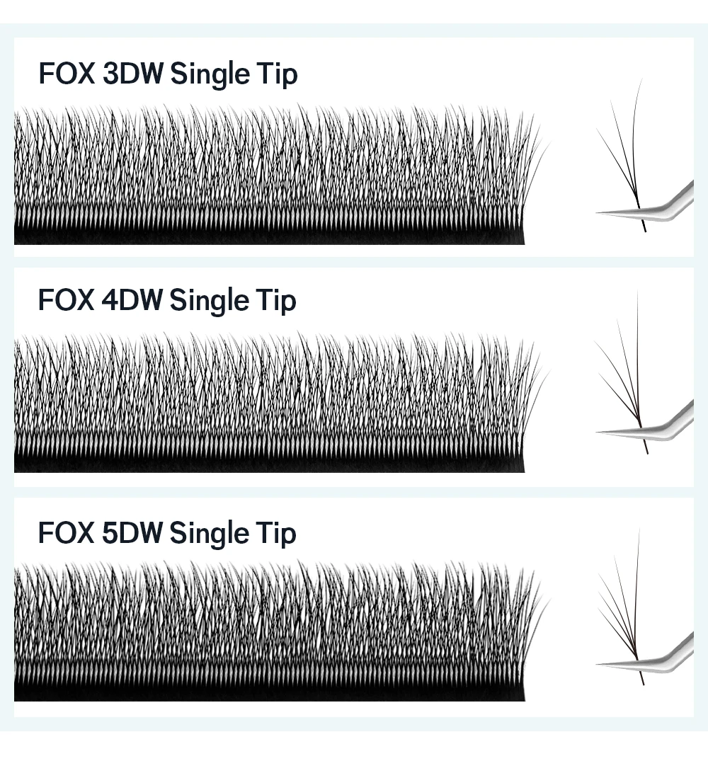 NATUHANA FOX 3D~5D W-förmige Wimpernverlängerung Cat Eye Long Tail Premium Natürliche Leichtgewichtige Volumen Fox Eye Wimpern Make-up-Tool – Detail 4
