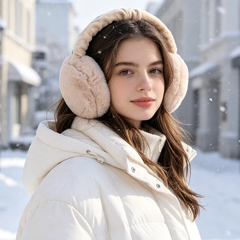 Fashion Autumn Winter Earmuffs Women Ear Warmer Earflap Plush Adjustable Foldable Ear Muffs Fluffy Earmuffs