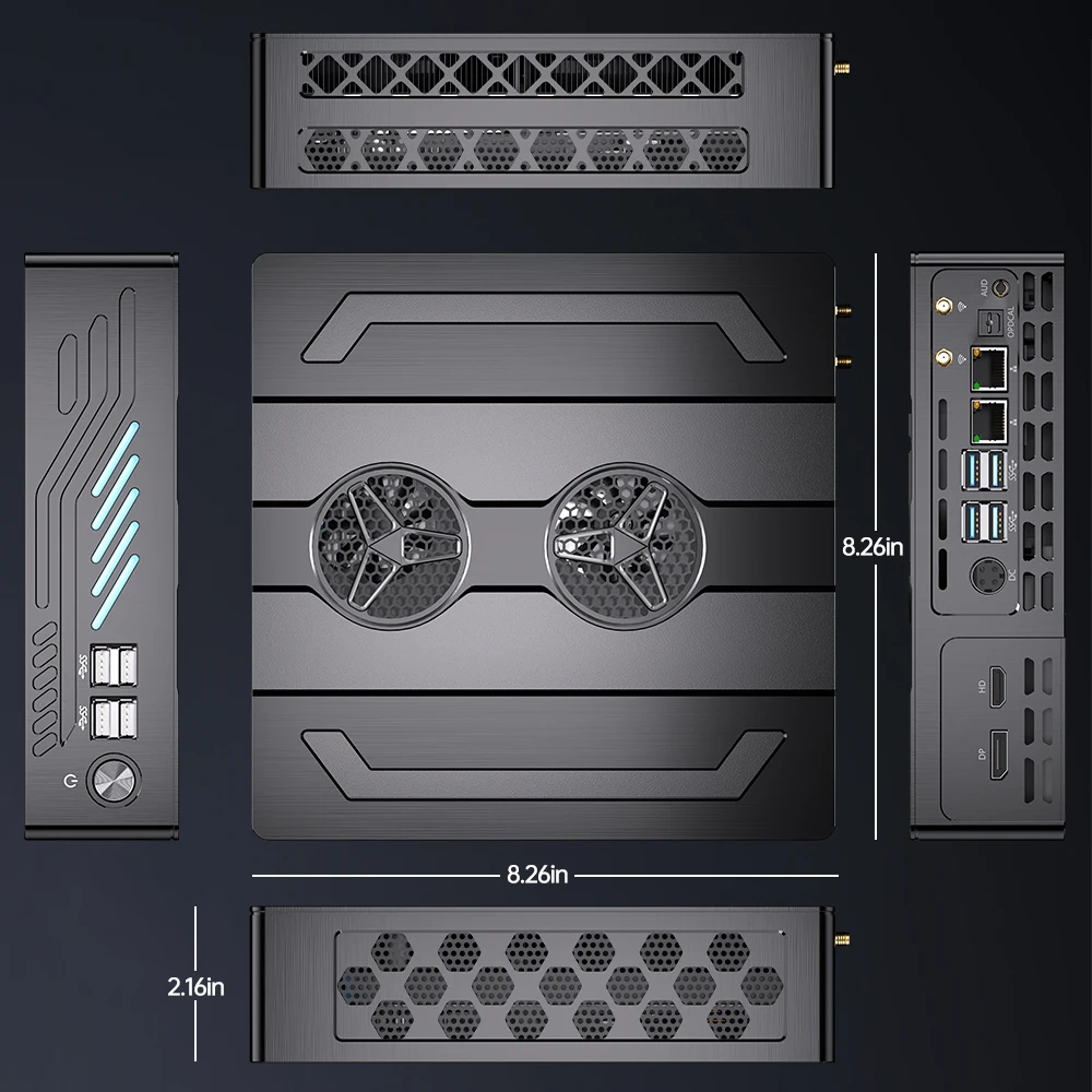 MSECORE MV9 Mini PC Intel Core 12a generazione i5/i7/i9 GTX 1050 Ti Dual DDR5 RAM M.2 NVMe SSD Uscita 4K WIN11 Computer desktop da ufficio