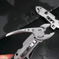 Mini Outdoor EDC Tools Survival Multifunctional Pliers Camping Emergency Tool Set Pliers Multitool Adjustable Wrench Knife