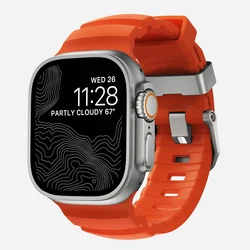 Sport Band For Apple Watch Ultra 2 10 9 8 7 6 SE 5 4 Silicone Titanium Metal Bracelet Strap For iWatch 42mm 44mm 45mm 46mm 49mm