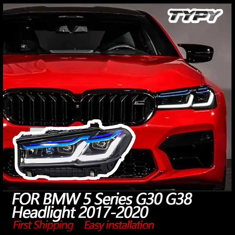 

Автомобильные фары TYPY для BMW 5 серии G30 G38 2017-2020, светодиодные фары проектора, дневные ходовые огни, автомобильные аксессуары