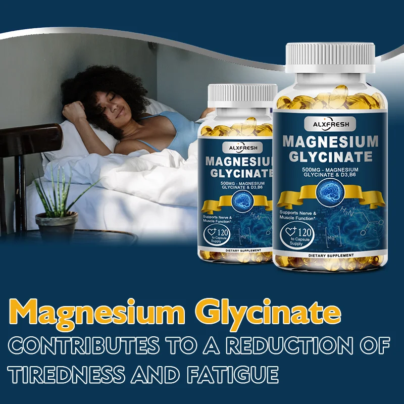 Magnesium Glycinate Supplement Zinc,Vitamin D3 B6, Support Muscle & Nervous, Immune System Tiredness Health