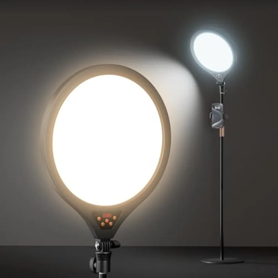 

14 профессиональных полноэкранных больших кольцевых светильников с 63-подставкой и регулируемым держателем для телефона для записи видео, прямой трансляции макияжа