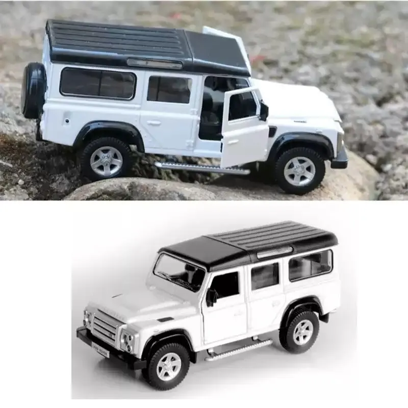 1/36 Land Rover Defender SUV Toy Car Model For Children RMZ City Diecast Miniature Sport Vehicle Pull Back Collection Gift Kid