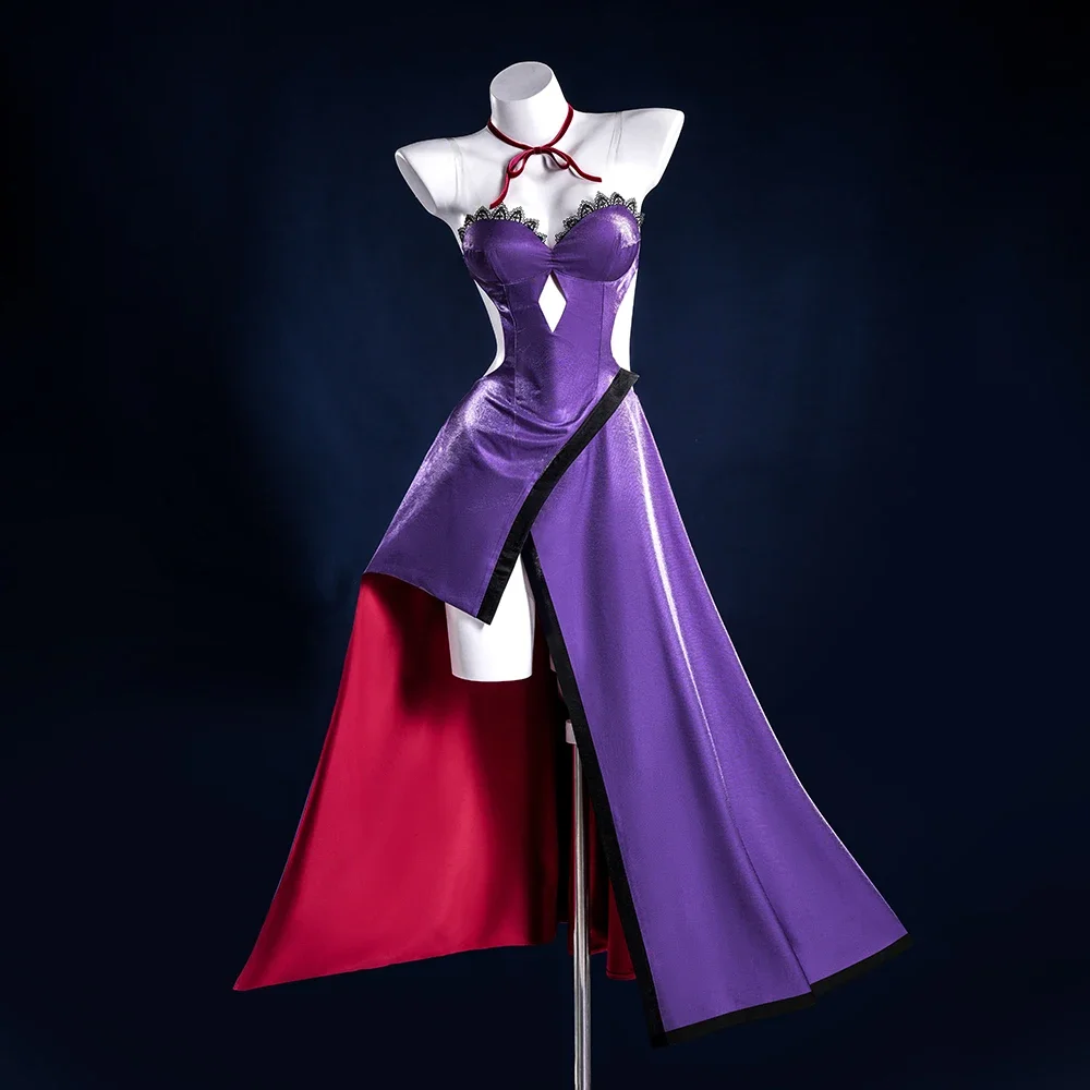 

FGO Alter Косплей Костюм Сексуальная Женщина Фиолетовый Fate Grand Order Платье Аниме Хэллоуин Необычные Платья На Заказ