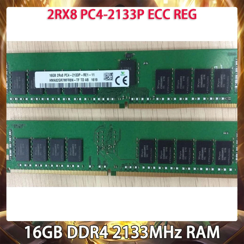 1 Pcs RAM 16GB DDR4 2133MHz 2RX8 PC4-2133P ECC REG For SK Hynix Server Memory