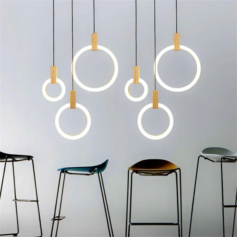 

Modern LED Living Room Suspended Lamps Novelty Bedroom Fixtures Nordic Acrylic Pendant Lights Restaurant Hanging Lights