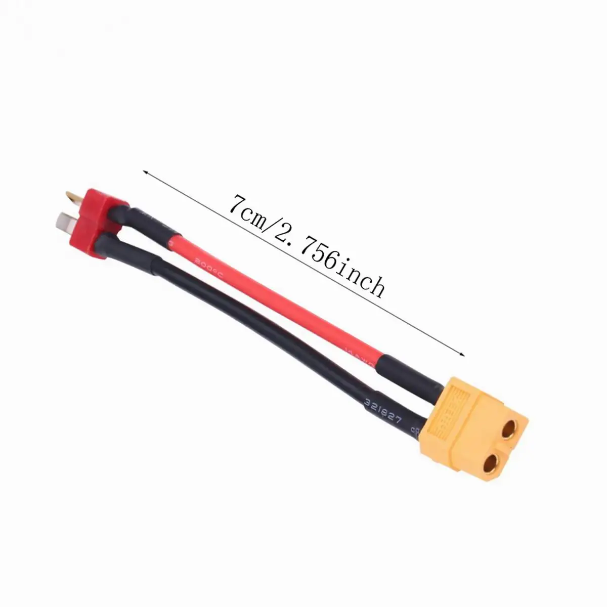 Lipo 배터리용 암수 어댑터 커넥터 케이블, 14AWG RC 부품용, XT60-Deans T-Plug