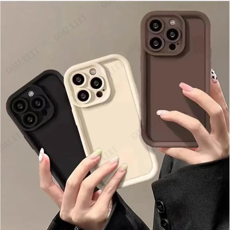 For Redmi Xiaomi Note 14 14pro 14ProPlus 13 12 12R Pro Plus Poco M6 X5 X6 f5 4G 5G casing matte Plain Candy soft color back case