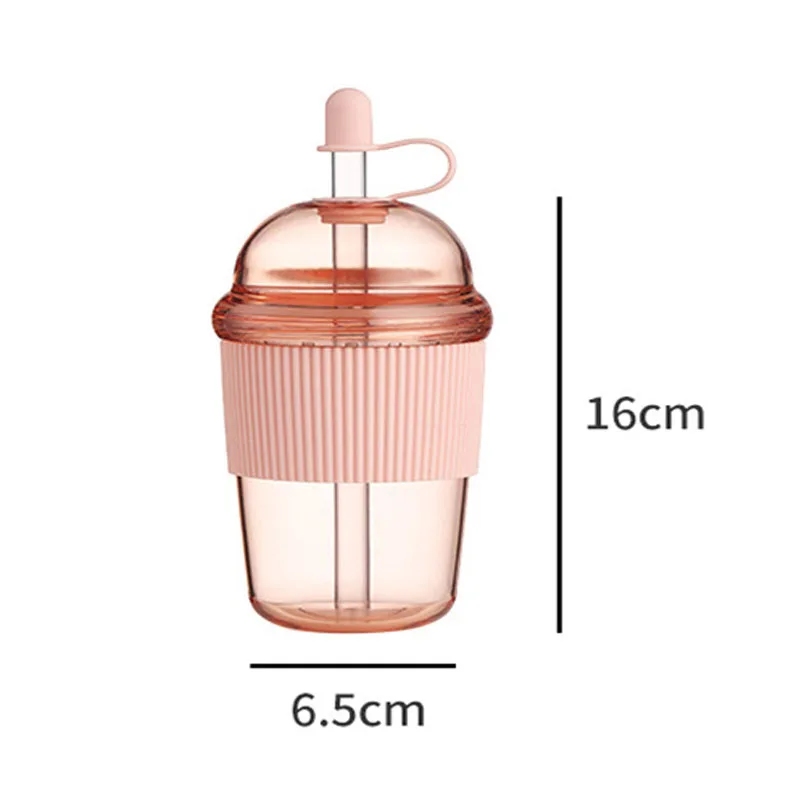 430ML Plastic Coffee Cup Cold And Heat-Resistant Water Cup Reusable Leak Proof Milk Coffee Cup Boba Cups with Lids and Straw