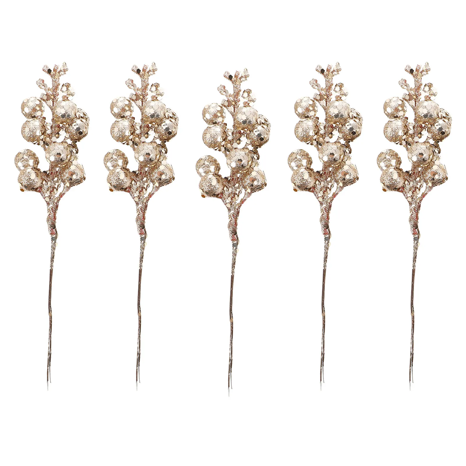 

5Pcs Christmas Decoration Picks Premium Simulation Fruit Branches for Xmas Tree Ornament Holiday Party Home Decor Wreath