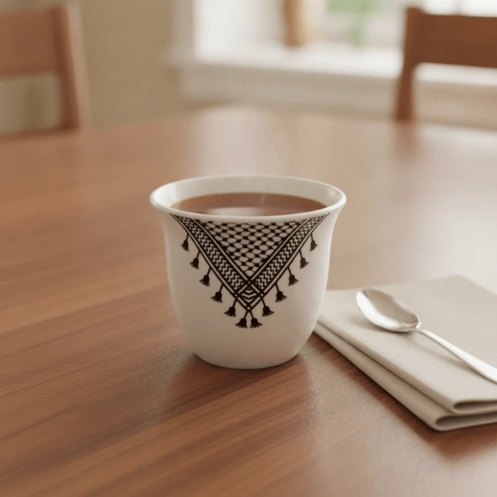 6 Piece Household Ceramic Turkish Coffee Cup 70 ML Middle Eastern Style Espresso Cup Mini Vintage Tea Cup Office - view 2