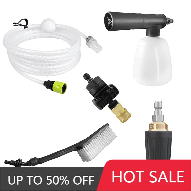 WU633 Car Washing Machine Accessories Rotating Booster Nozzle Inlet Pipe 630 Corner Bender Brush Soap Pot Suitable For WORX