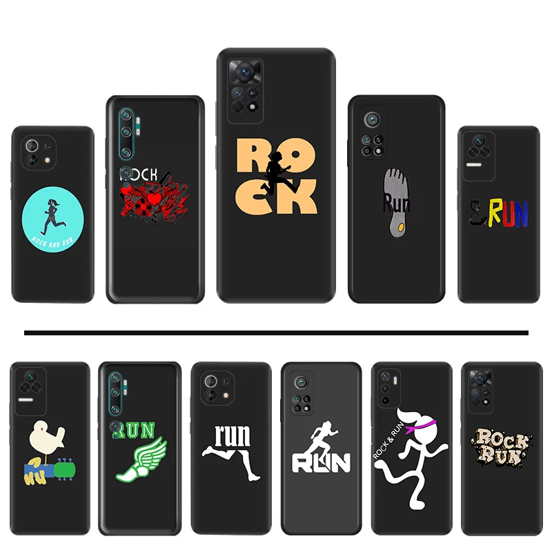 Phone Case for Redmi A3 A3X A2 A1 Plus Note11 11s Xiaomi 14 Pro 11T 11 Lite K60 K50Gaming K40 CC9 Rock RUN Girl Matte Back Cover