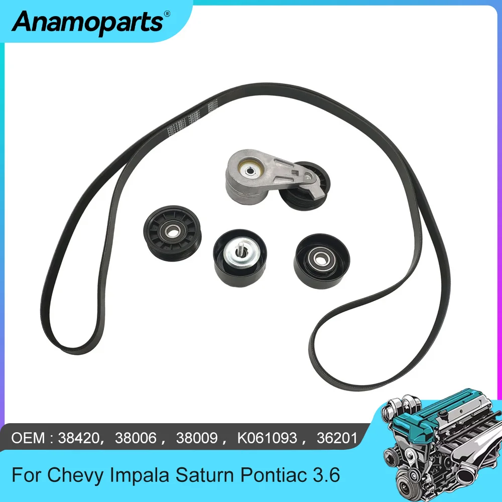 

Engine Parts Timing Belt Tensioner Kit Fit 3.6 L V6 Gas For Chevy Impala Saturn Pontiac 3.6L 90K-38420A