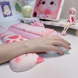 Cute Mouse Wrist Rest Cartoon Animal Protection Wrist Palm Stand Mouse Pad Anti Slip Silicone Desktop Office Mouse Wrist Rest