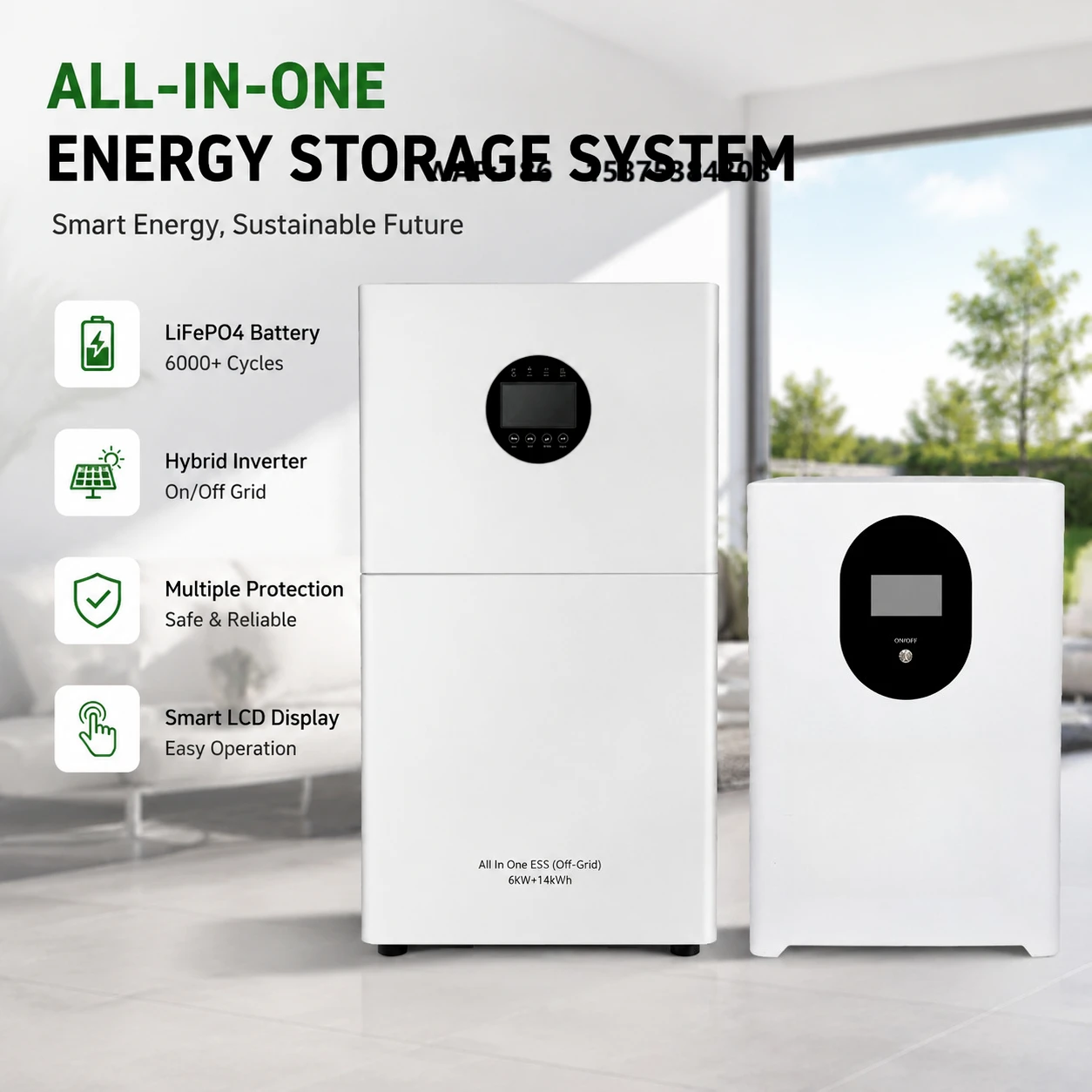 5Kw-30Kw All in One Hybrid Off Grid Home Solar Energy System Kit Complete Solar Panel Power Full Set