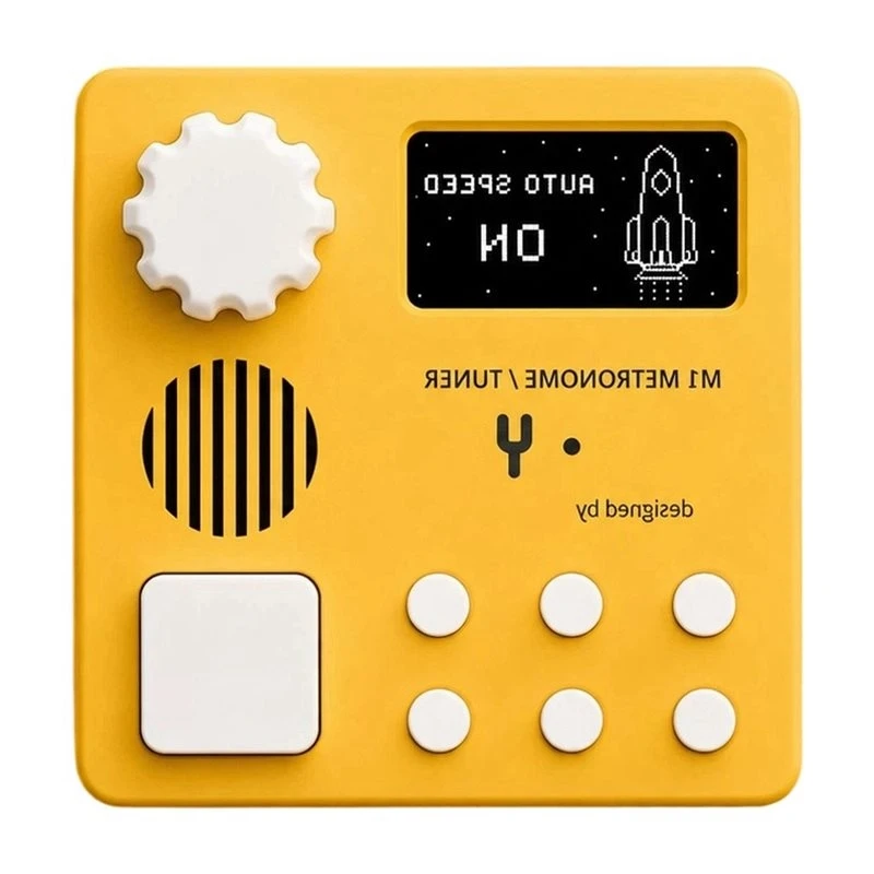 T22C M1 Mini Electronic Metronome Tuner Stand With OLED Screen, 10 Rhythms, Rechargeable For Guitar Drums Piano