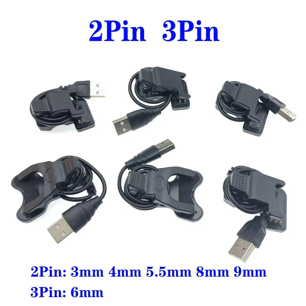 Smart USB Watch Charge Connector for Power Charging Cable 2/3Pin 3mm 4mm 5.5mm 8mm 9mm Smartband Universal Multifunctional