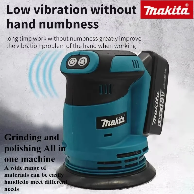 ماكيتا DBO180Z 18 فولت ليثيوم أيون اللاسلكي قابلة للشحن القرص عشوائي المداري ساندر النجارة الرملي المعجون أداة تلميع