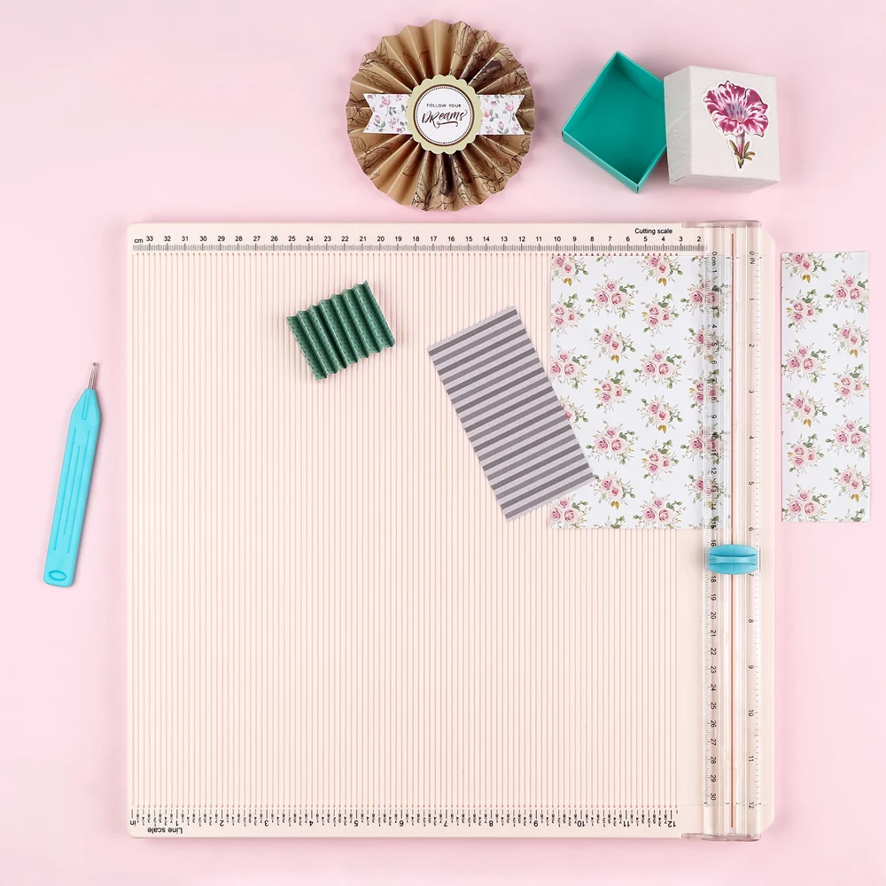 All-in-one Trim and Score Board Multi-Purpose Paper Trimmer for Diy Scrapbook Photo Album Paper Card Embellishments Paper Cutter