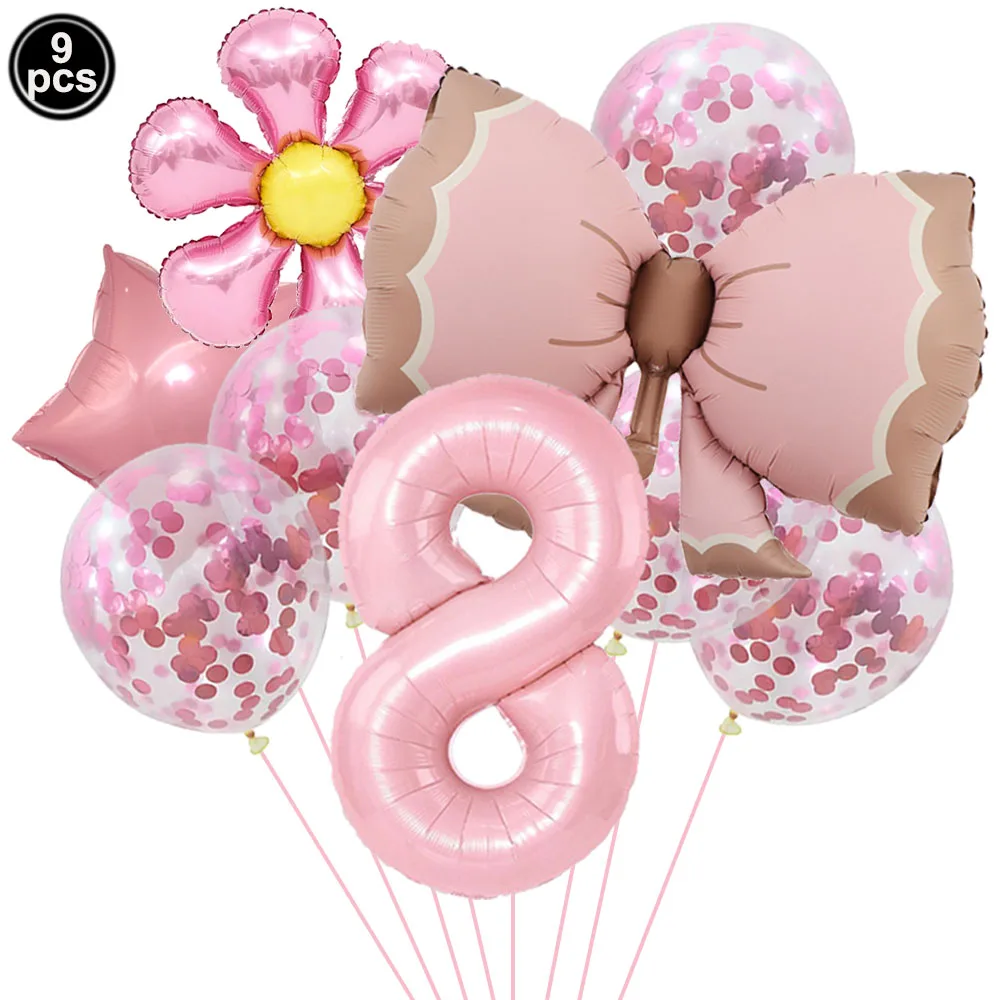 Flower Fairy Balloons Set for Girls, Decorações Tema Borboleta, Birthday Party Supplies, Decor, 1-9th