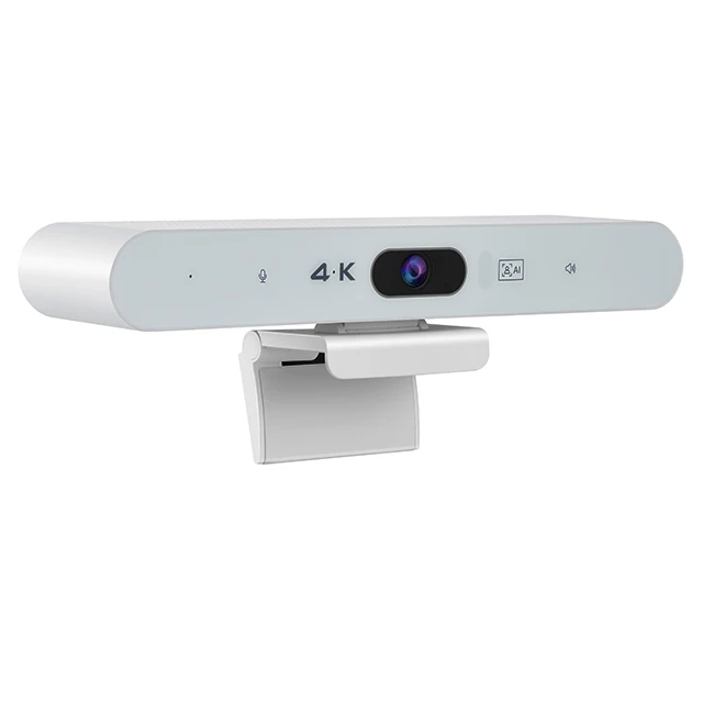 4K AI Video Bar with Voice Tracking, All-in-One Conference Camera for Meeting Room, Auto Framing Speakerphone with 7m Mic