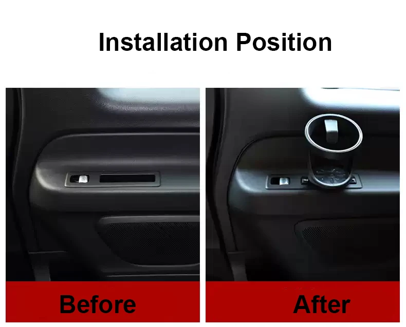 Portavasos lateral para asiento trasero  tercera fila, Base botella  agua, portavasos bebidas  merces-benz V