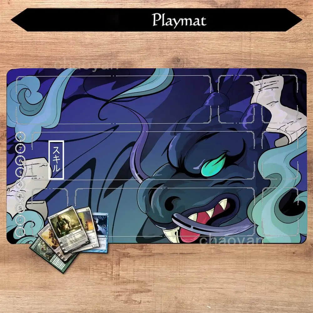 

Коврик для мыши с китайским драконом, игровой коврик, коврик для мыши Magic Card, 35X60 см, настольный коврик, коврик для Magic mtg, нескользящий, прочный, сшитый край