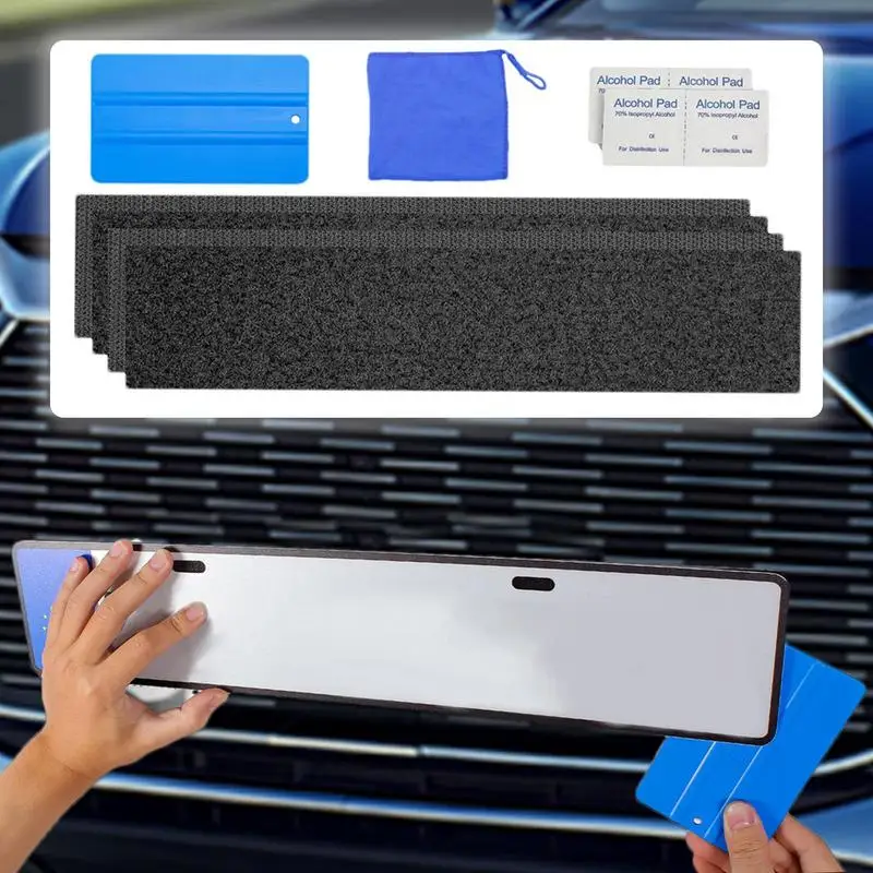 License Plate Mounting Tape Weatherproof Strong Double-Sided Tape Multipurpose Mounting Tape Kit Portable Car Accessories