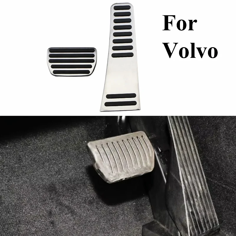 Auto Acceleratore Pedale Del Freno Poggiapiedi Pedale Piastra di Copertura Non-Perforazione Interni Refit Per Volvo XC60 XC90 S90 2018-2021 Accessori