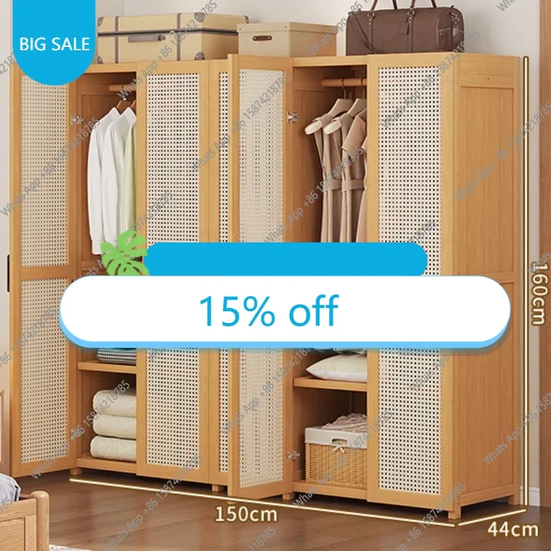 

YX Design Wooden Clothes Wardrobe Display Modern Modular Kids Space Saving Simple Closet Storage Shelves Cabinet Ropero Furnitur