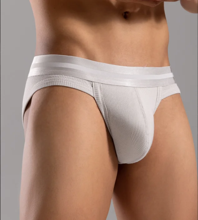 Мужские сексуальные короткие жаккардовые хлопковые дышащие удобные впитывающие пот спортивные трусы молодежные с низкой талией U-образный выпуклый чехол танга