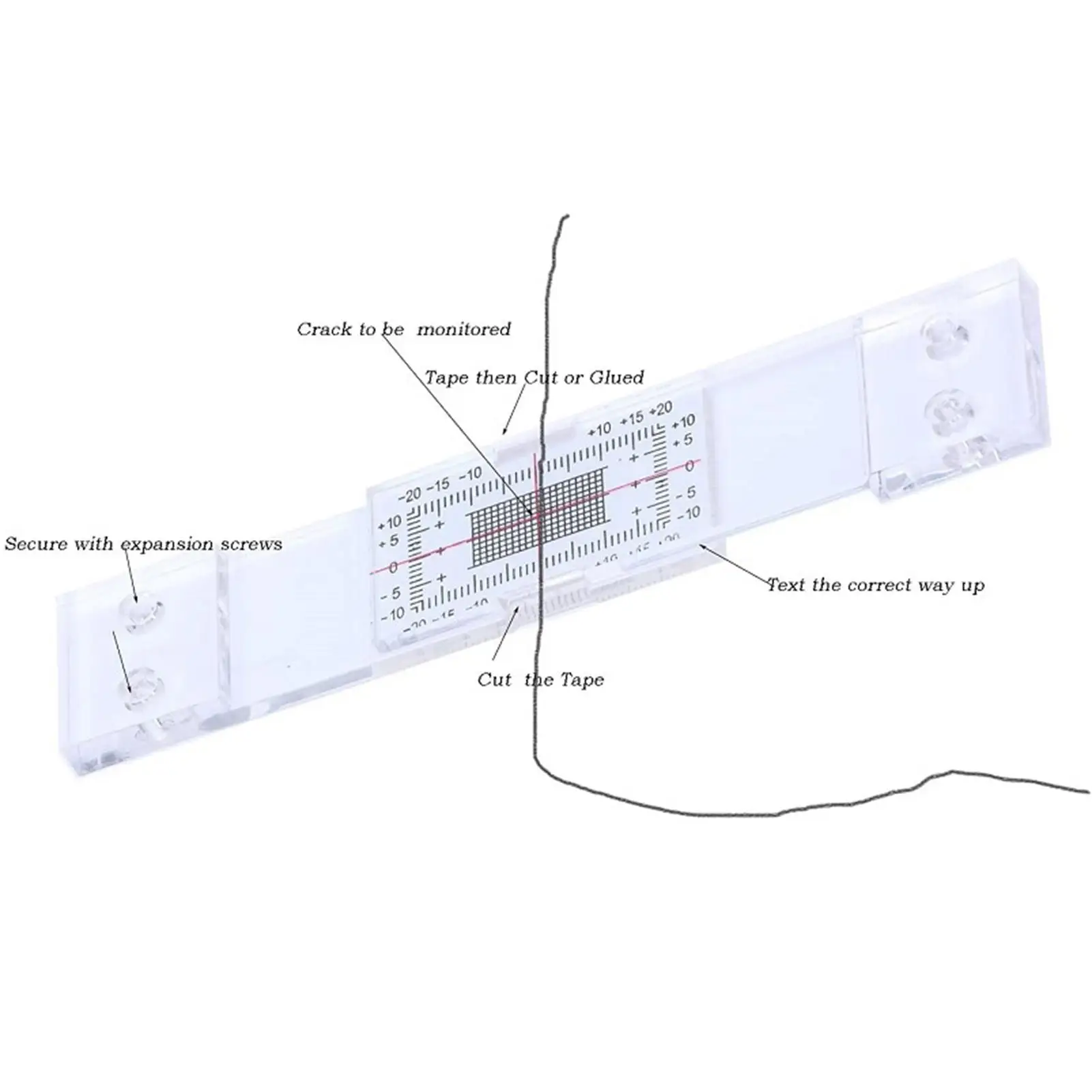 Crack Gauge Monitor, genaues Crack Monitoring Record Tool zur Überwachung der Wandverformung und Risse – Detail 2