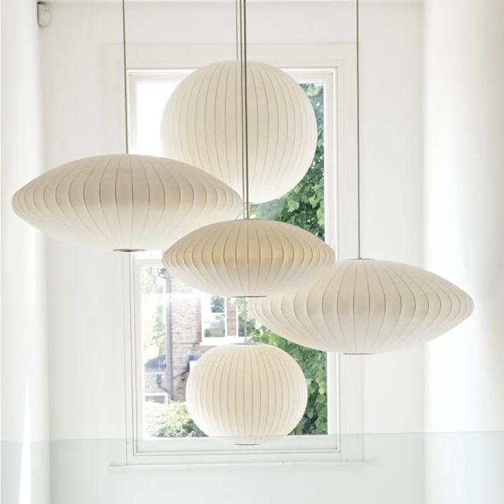 Denmark Design Modern LED Pendant Lights Minimalist Silk Hanging Lamps Hotel Hall Restaurant Home Decor Lighting Fixtures