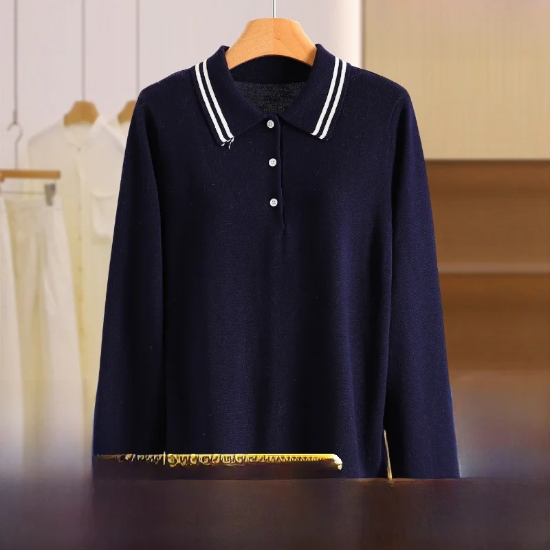 

Модный повседневный свитер Ne Color Blo, женский свободный крой, осенний топ, длинный трикотаж из смеси шерсти из полиэстера