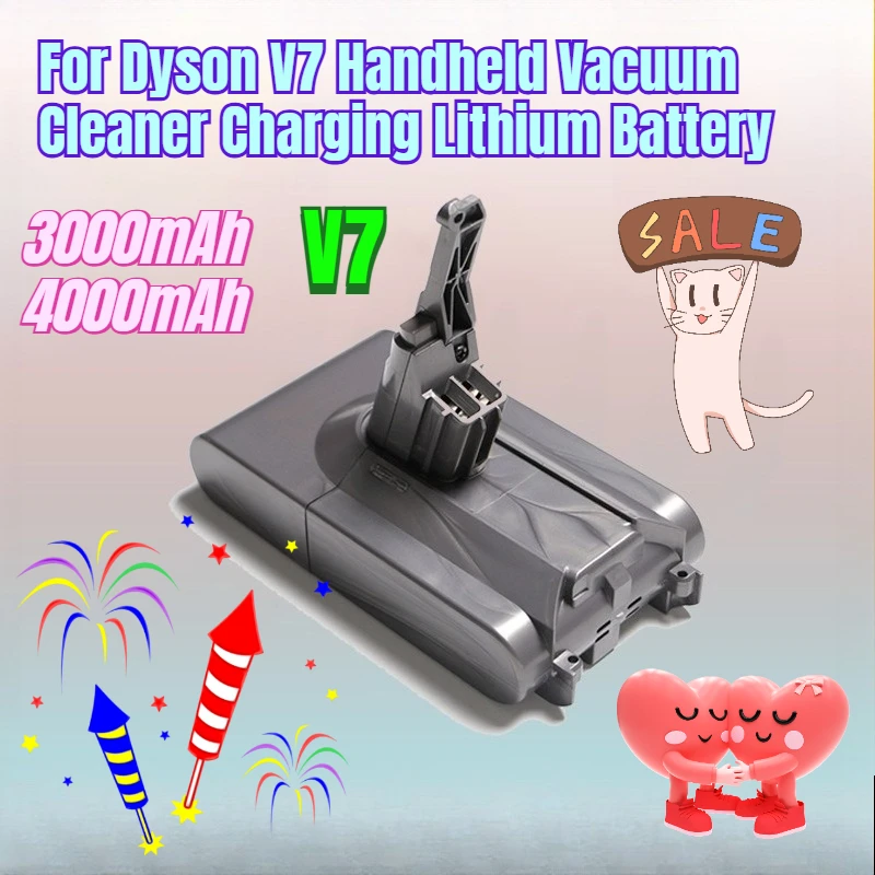 

3000/4000mAh for Dyson V7 Handheld Vacuum Cleaner Charging Lithium Battery
