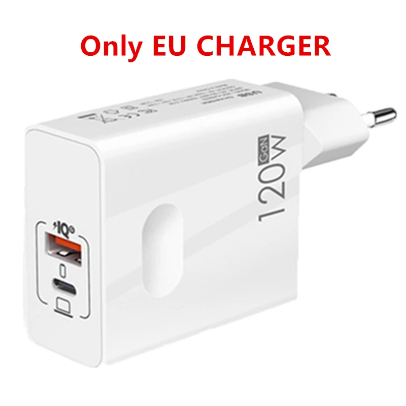 120W Charger Type C QC3.0 Fast Charging PD USB Charger Wall Adapter For iPhone 15 iPad Macbook Samsung Xiaomi Quick Charging