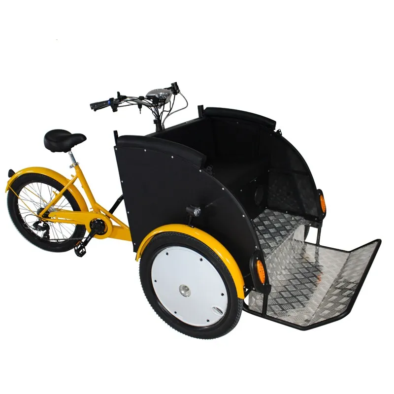 3 Wheels Velo Taxi Battery Rickshaw Electric Pedicab Bicycle Tricycle For Sale