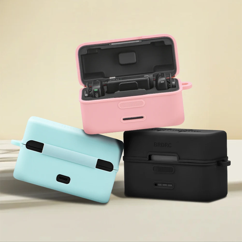 Для DJI Mic Mini силиконовый защитный чехол пылезащитный беспроводной микрофон силиконовый защитный чехол с карабином защитный рукав