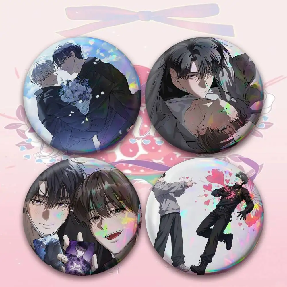 The H-Hunters gonna lay low Manhwa Laser Badge Applicable For Backpack Clothes Hats Decor Creative Accessories