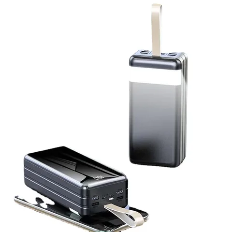 BCAK Full Mirror Power Bank большой емкости 60000 мАч Открытый портативный мобильный телефон 200000 Мобный источник питания MAh