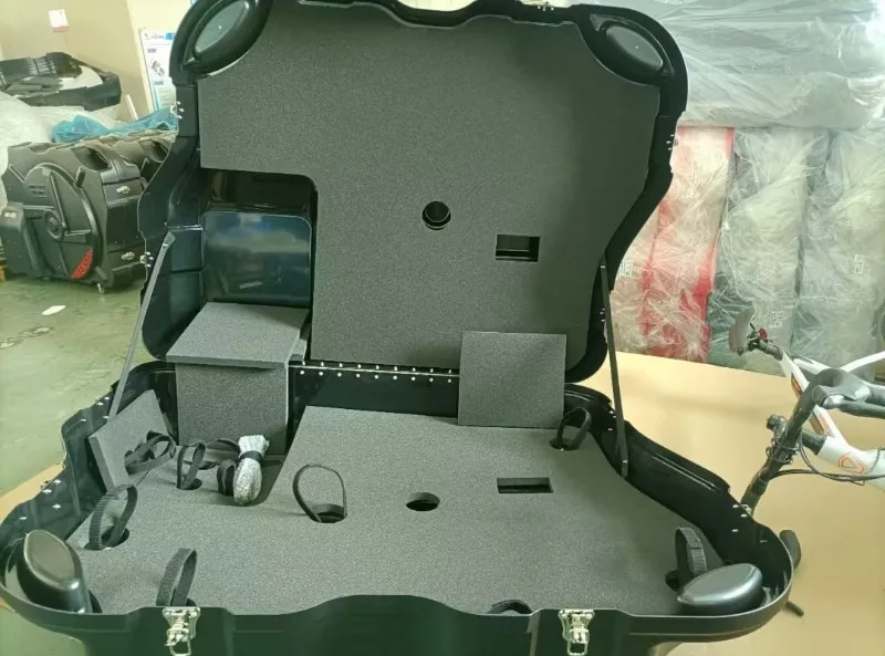 Hard Shell Bicycle Loading Box Road Car Iron Three Car Free Dismantling Handle Packing Car Bag Universal Wheel Shipping Box